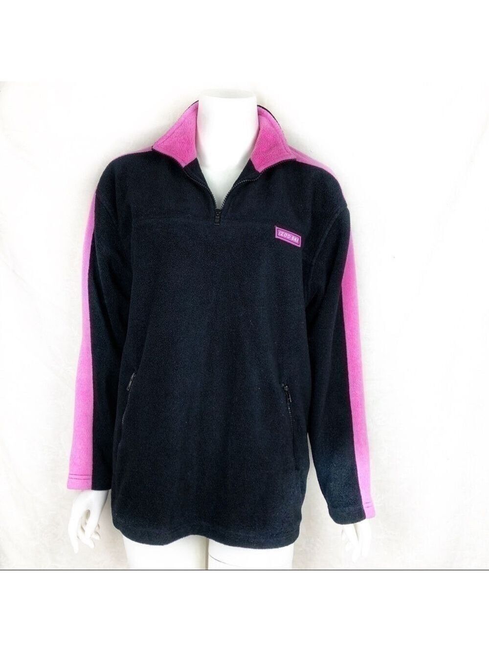 EUC-VINTAGE Izod Ski 1/2 Zipper Fleece Ski Jacket